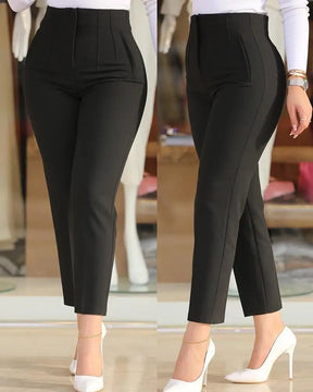 Women Office Wear High Waist Pants for Women Formal Pants Office Outfits Pencil Trousers Ladies Pants 11 Color Options OUFY-003