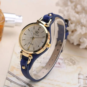 Simple Women Watch Luxury Design Leather Watch Ladies Quartz Wristwatch Solid Color Fashion Women Gift Watch Relojes Para Mujer