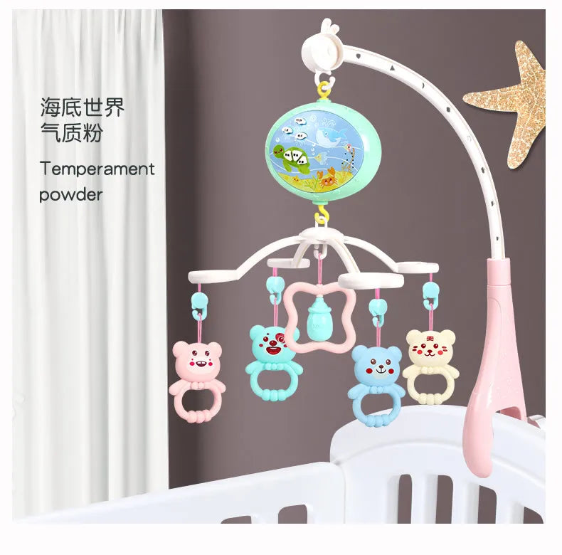 Baby Crib Mobiles Rattles Music Educational Toys Bed Bell Carousel For Cots Infant Baby Toy 0-12 Months For Newborns Toddler Toy