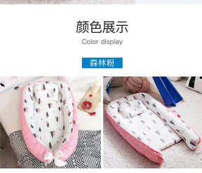Infant Newborn Baby Lounger Portable Baby Nest Bed for Girls Boys Cotton Crib Toddler Bed Baby Nursery Carrycot Co Sleeper Bed