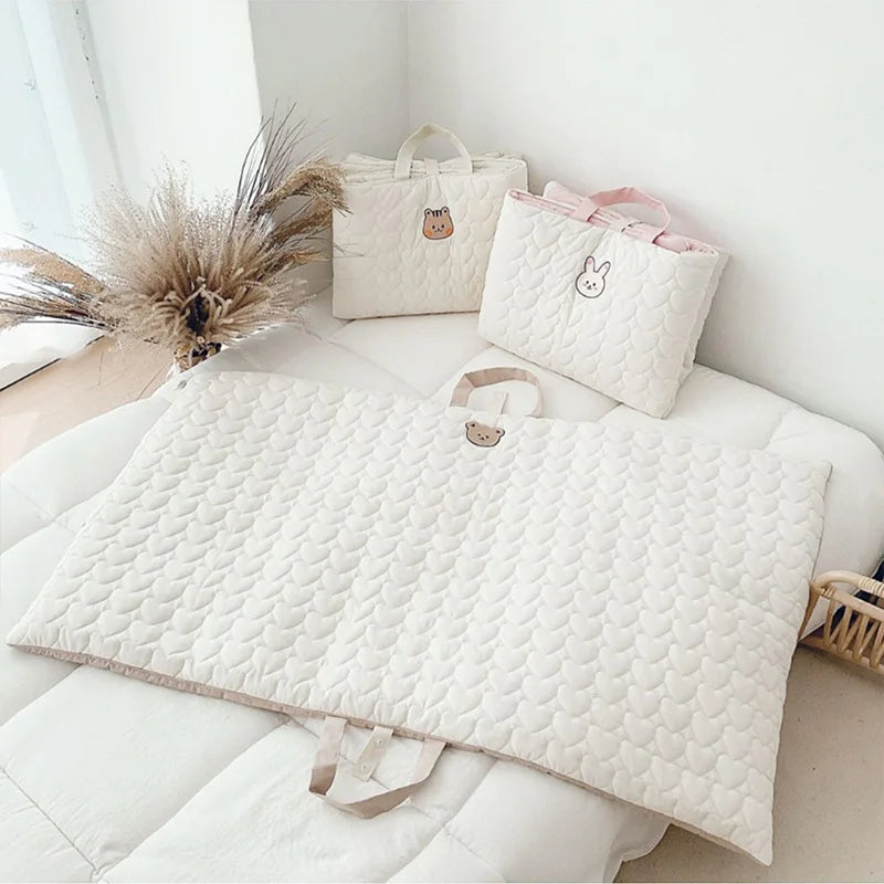 Foldable Baby Bed Mattress Portable Cotton Travel Sleeping Mattresses for Baby Cradle Thick Infant Kindergarten Bedding 120*70cm