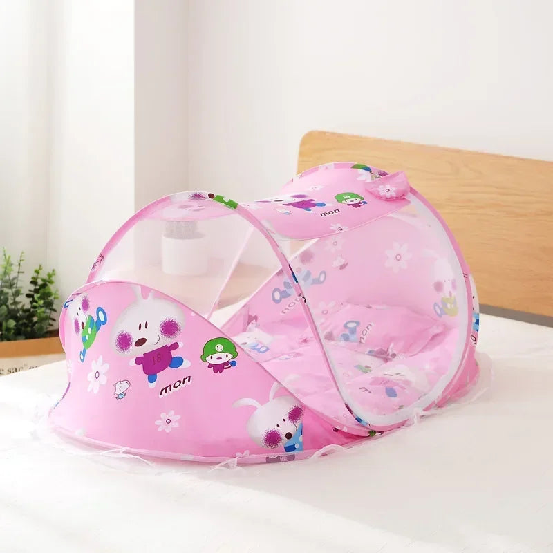 New Portable Crib Breathable Folding Newborns Care Bedding Set with Mosquito Net Basket Pillow Cotton Sleeping Cot Baby Nest Bed