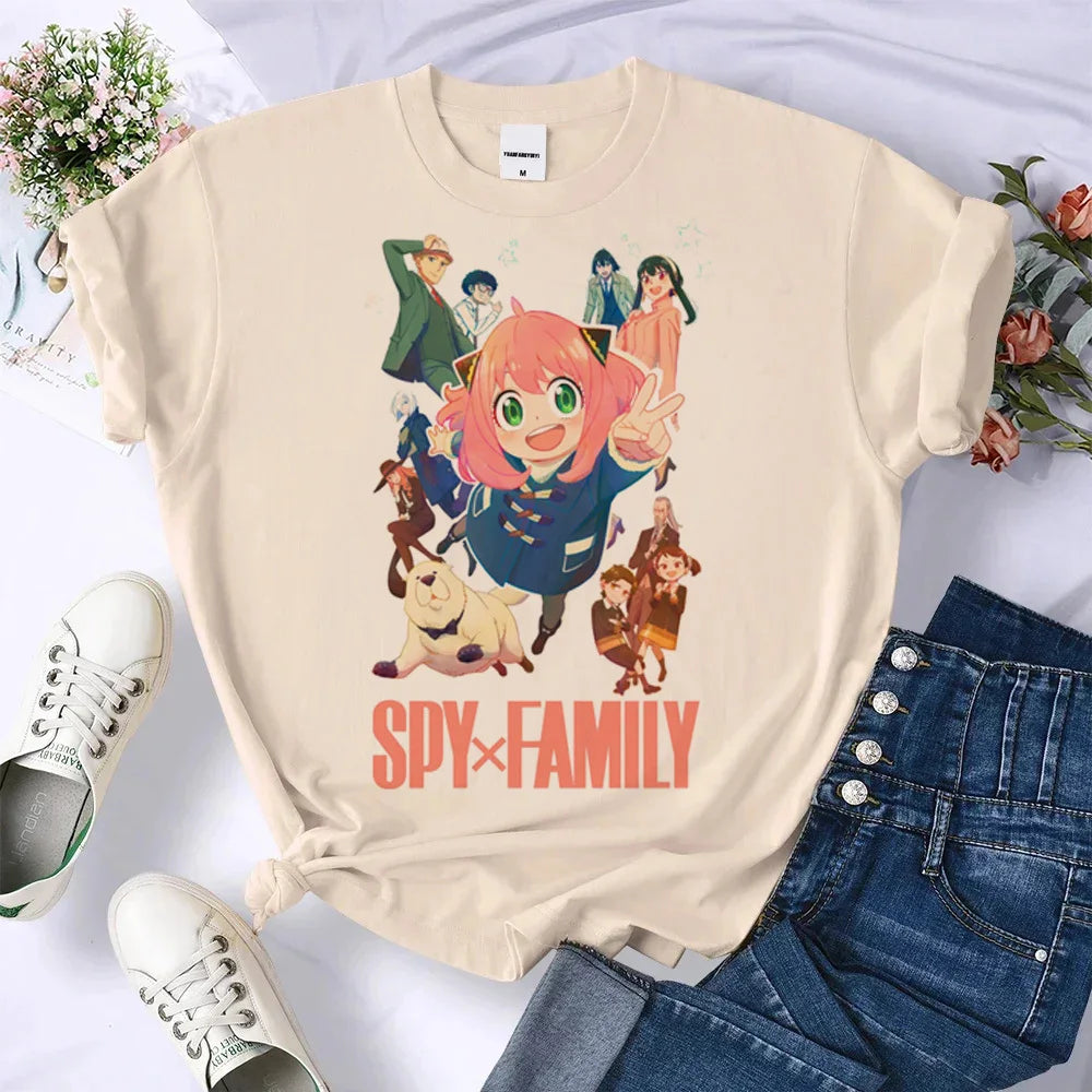 Anya tshirt women Japanese graphic tee t shirt female harajuku clothing