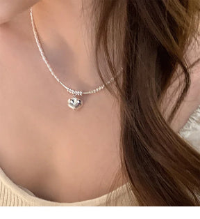 Popular 925 Sterling Silver Fashion Pearl Necklace For Women Fine Jewelry Wedding Party Birthday Gift