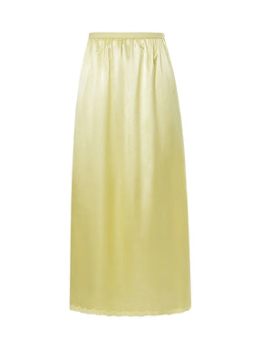 2024 New Women´s Half Slip Underskirt, Solid Color Elastic Waist Inner Lining for Midi Skirt, Long Underskirt for Ladies