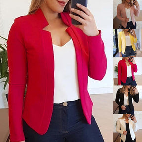 Office Lady Jacket Blazer Autumn Winter All-match Polyester Business Women Jacket Suit