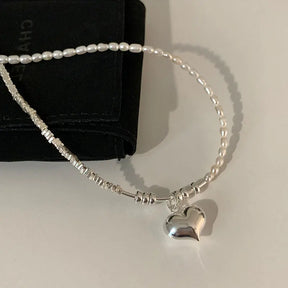 Popular 925 Sterling Silver Fashion Pearl Necklace For Women Fine Jewelry Wedding Party Birthday Gift