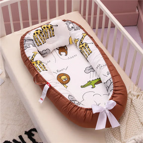 Infant Newborn Baby Lounger Portable Baby Nest Bed for Girls Boys Cotton Crib Toddler Bed Baby Nursery Carrycot Co Sleeper Bed