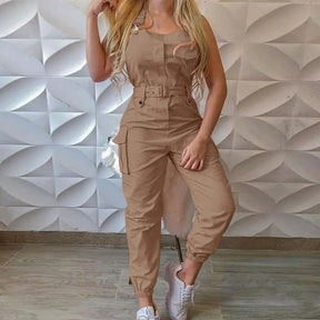 Women Romper 5 Colors Women Jumpsuit Women Sleeveless Slim Halter Jumpsuit Romper Casual Backless Pockets Overalls Playsuit