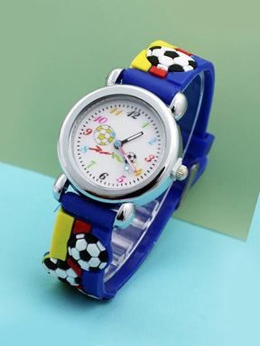 New Fashion Color Cartoon Football Students Children Watch Quartz Watch Sports Wrist Watch Kids Gift