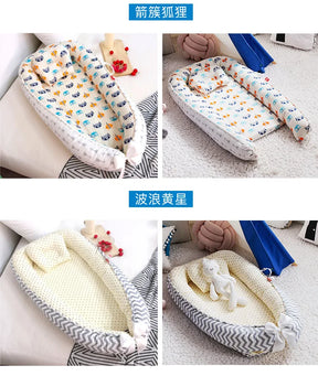 Infant Newborn Baby Lounger Portable Baby Nest Bed for Girls Boys Cotton Crib Toddler Bed Baby Nursery Carrycot Co Sleeper Bed