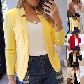 Office Lady Jacket Blazer Autumn Winter All-match Polyester Business Women Jacket Suit